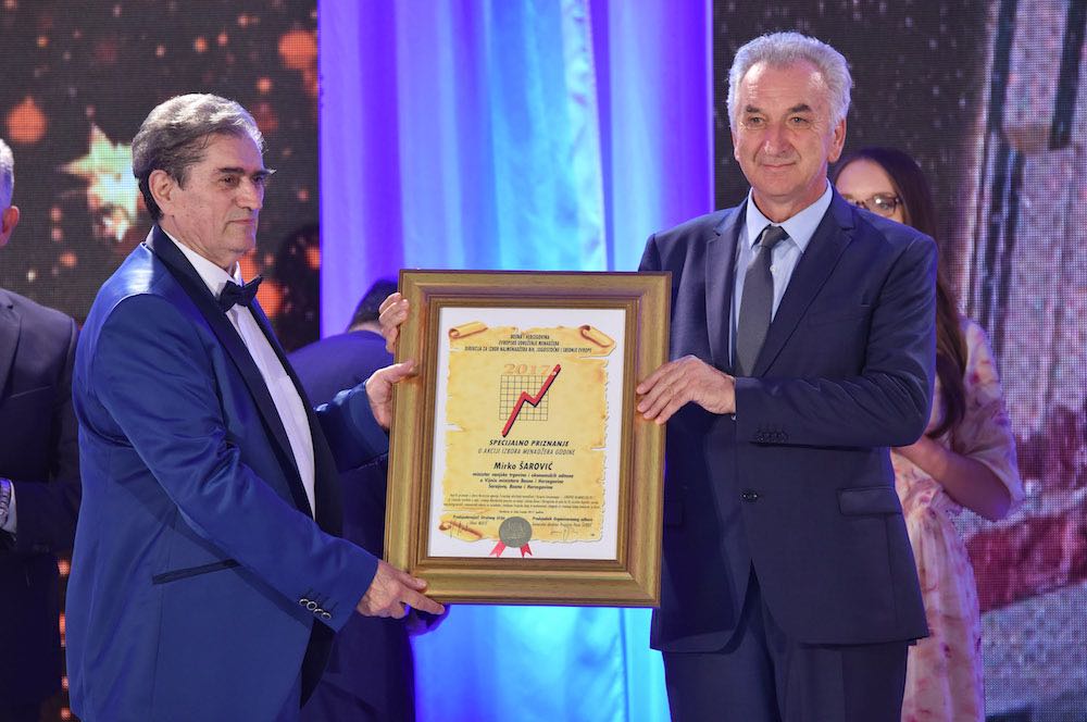 Mirko Šarović, najbolji ministar 2017, nagrada Najmenadžer