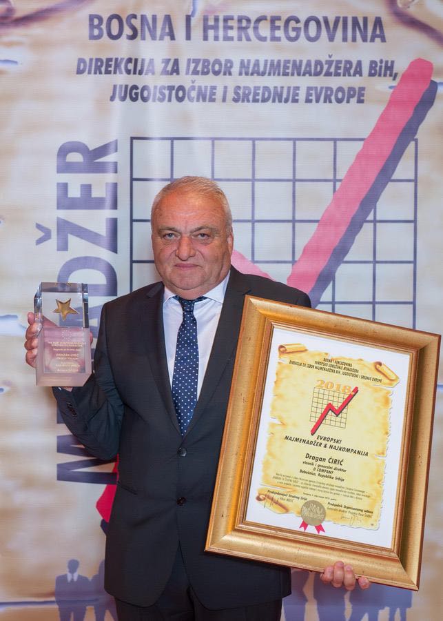 Dragan Ćirić sa nagradom Najmenadžer Regije 2018