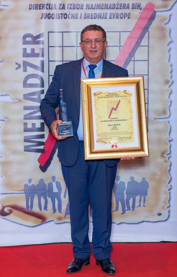 Njazi Musliu sa nagradom Najmenadžer Regije 2018