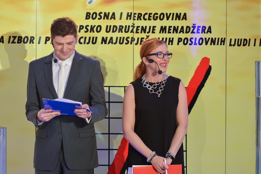 Voditeljski duo Ceremonije Najmenadžer, Tanja Žerajić i Nikola Marković